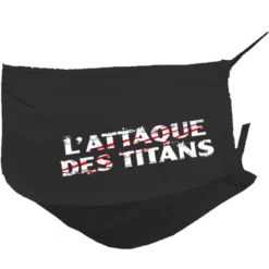 MASQUE TISSU LAVABLE MANGA JAPONAIS L'ATTAQUE DES TITANS