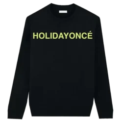 BEYONCÉ HOLIDAY MERCH - SWEAT COL ROND NOIR HOLIDAYONCÉ