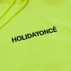 BEYONCÉ HOLIDAY - SWEAT CAPUCHE JAUNE FLUO HOLIDAYONCÉ BRODÉ -MAGIC CUSTOM beyonce holiday sweat capuche jaune fluo holidayonce brode 2