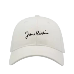 Jane Birkin - Casquette Baseball Blanc Brodée Signature