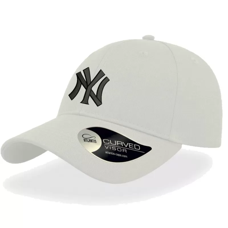 Casquette Baseball NY Blanc Logo Noir 3 Casquette Baseball NY Blanc Logo Noir