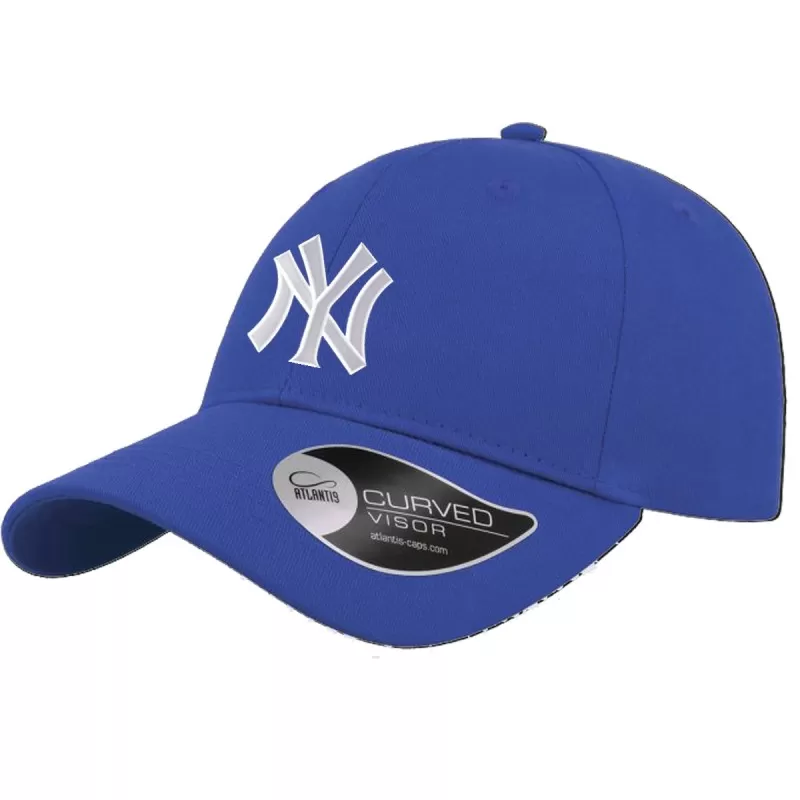 Casquette Baseball NY Bleu Roi Logo Blanc 3 Casquette Baseball NY Bleu Roi Logo Blanc