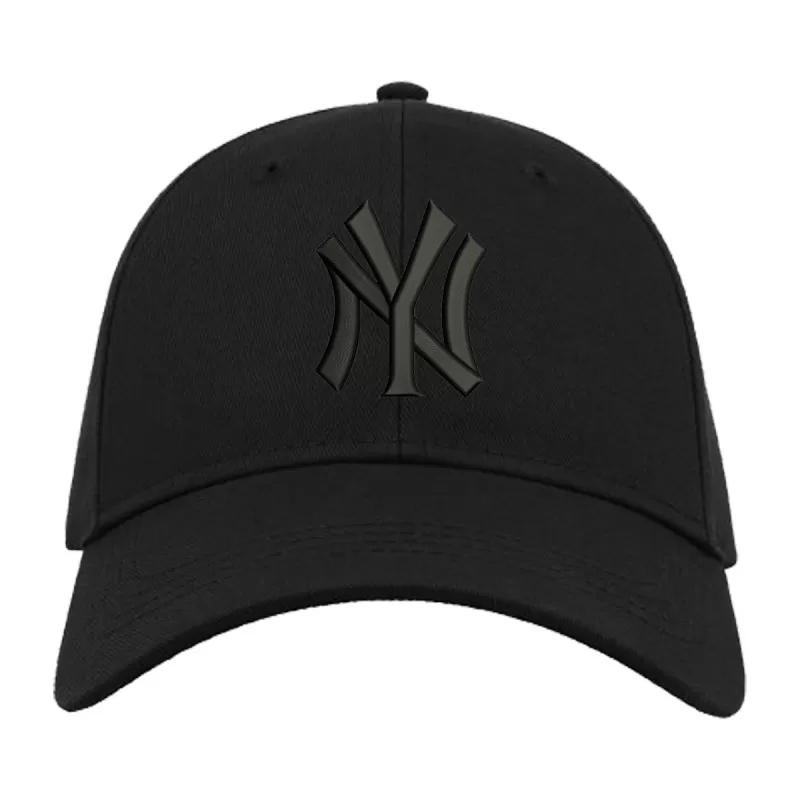 Casquette Baseball NY Noir Logo Noir 4 Casquette Baseball NY Noir Logo Noir – Image 2