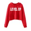 CIARA - SWEAT CAPUCHE CROPTOP ROUGE LEVEL UP