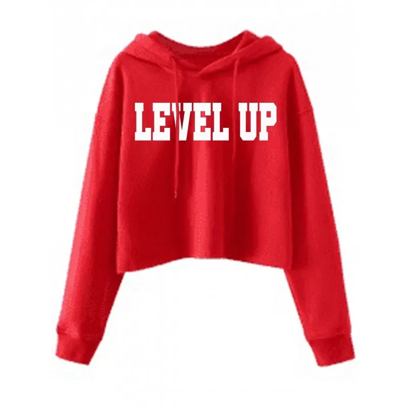 CIARA - SWEAT CAPUCHE CROPTOP ROUGE LEVEL UP 3 CIARA - SWEAT CAPUCHE CROPTOP ROUGE LEVEL UP
