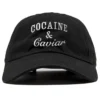 COCAINE AND CAVIAR - CASQUETTE DAD CAP NOIR -MAGIC CUSTOM cocaine and caviar casquette dad cap noir