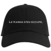 LE KARMA S'EN OCCUPE - CASQUETTE DAD CAP NOIR -MAGIC CUSTOM le karma s en occupe casquette dad cap noir