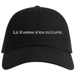 LE KARMA S'EN OCCUPE - CASQUETTE DAD CAP NOIR