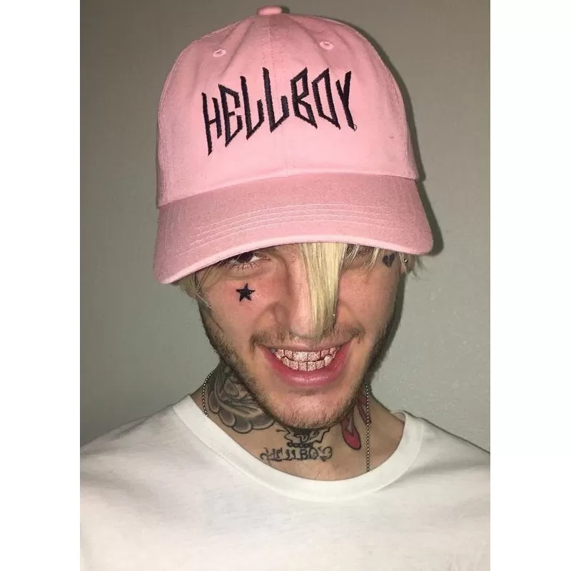 LIL PEEP - CASQUETTE DAD CAP LIGHT PINK HELLBOY 4 LIL PEEP - CASQUETTE DAD CAP LIGHT PINK HELLBOY – Image 2