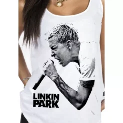 MAGIC CUSTOM -MAGIC CUSTOM linkin park debardeur femme blanc chester bennington 1