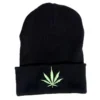 MAGIC CUSTOM - BONNET NOIR FEUILLE DE CANNABIS 1 MAGIC CUSTOM - BONNET NOIR FEUILLE DE CANNABIS -MAGIC CUSTOM magic custom bonnet noir feuille de cannabis