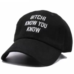 MAGIC CUSTOM - CASQUETTE DAD CAP BLACK BITCH I KNOW YOU KNOW
