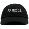 MAGIC CUSTOM - CASQUETTE DAD CAP BLACK FAMOUS -MAGIC CUSTOM magic custom casquette dad cap black famous