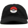 MAGIC CUSTOM - CASQUETTE DAD CAP BLACK POKEMON POKEBALL -MAGIC CUSTOM magic custom casquette dad cap black pokemon pokeball