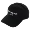 MAGIC CUSTOM - CASQUETTE DAD CAP HAT BLACK DON'T PRAY FOR LOVE -MAGIC CUSTOM magic custom casquette dad cap hat black don t pray for love