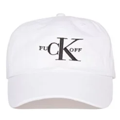 MAGIC CUSTOM - CASQUETTE DAD HAT WHITE FUCK OFF CK