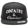 COCAINE AND CAVIAR - CASQUETTE SNAPBACK NOIRE -MAGIC CUSTOM magic custom casquette snapback noire cocaine caviar