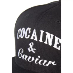 COCAINE AND CAVIAR - CASQUETTE SNAPBACK NOIRE -MAGIC CUSTOM magic custom casquette snapback noire cocaine caviar 2