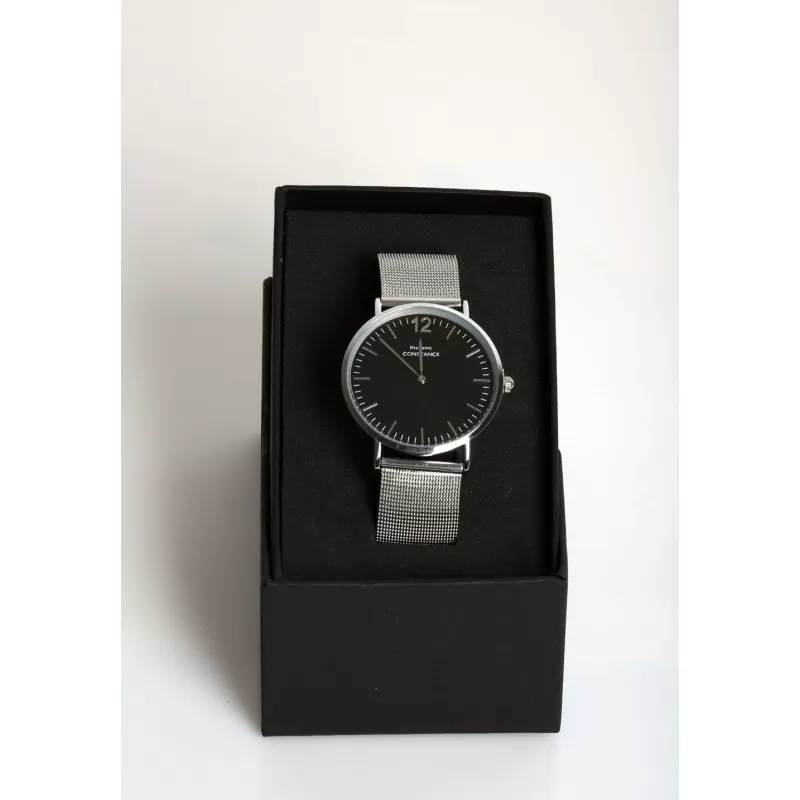 MAGIC CUSTOM - MONTRE AVEC BRACELET EN MAILLE - ARGENTÉ ET NOIR 5 MAGIC CUSTOM - MONTRE AVEC BRACELET EN MAILLE - ARGENTÉ ET NOIR – Image 3