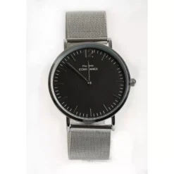 MAGIC CUSTOM - MONTRE AVEC BRACELET EN MAILLE - ARGENTÉ ET NOIR