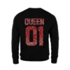 MAGIC CUSTOM - SWEAT COL ROND QUEEN 01 RED BANDANA -MAGIC CUSTOM magic custom sweat col rond queen 01 red bandana