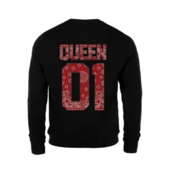 MAGIC CUSTOM - SWEAT COL ROND QUEEN 01 RED BANDANA