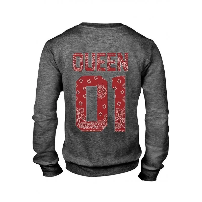 MAGIC CUSTOM - SWEAT COL ROND QUEEN 01 RED BANDANA 6 MAGIC CUSTOM - SWEAT COL ROND QUEEN 01 RED BANDANA – Image 4