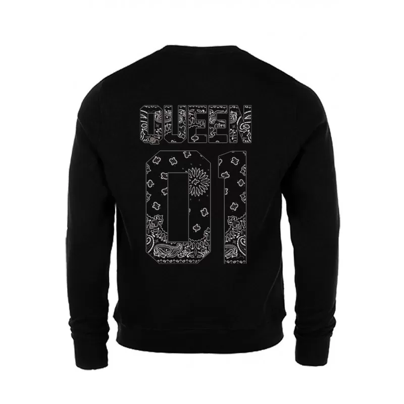 MAGIC CUSTOM - SWEAT COL ROND QUEEN BLACK BANDANA 4 MAGIC CUSTOM - SWEAT COL ROND QUEEN BLACK BANDANA – Image 2