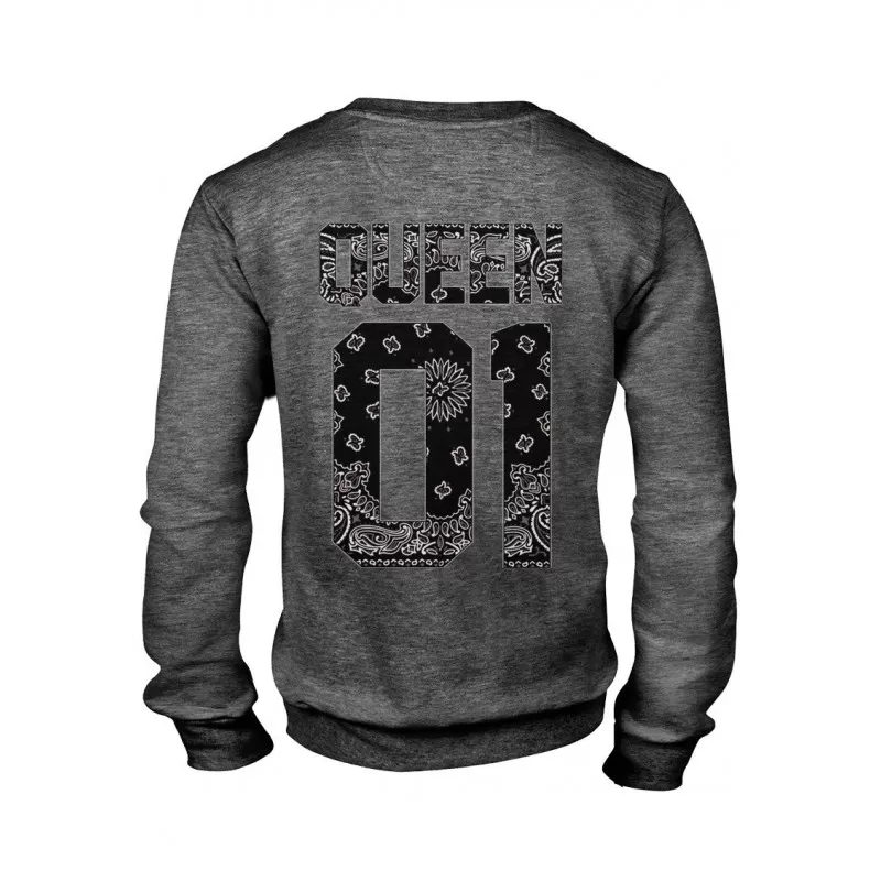 MAGIC CUSTOM - SWEAT COL ROND QUEEN BLACK BANDANA 5 MAGIC CUSTOM - SWEAT COL ROND QUEEN BLACK BANDANA – Image 3