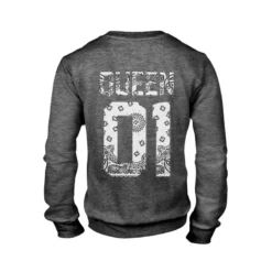 MAGIC CUSTOM - SWEAT COL ROND QUEEN WHITE BANDANA -MAGIC CUSTOM magic custom sweat col rond queen white bandana 3