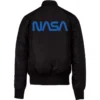NASA - BLACK BOMBER JACKET -MAGIC CUSTOM nasa black bomber jacket