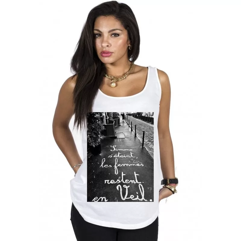 SIMONE VEIL - DEBARDEUR FEMME BLANC 3 SIMONE VEIL - DEBARDEUR FEMME BLANC