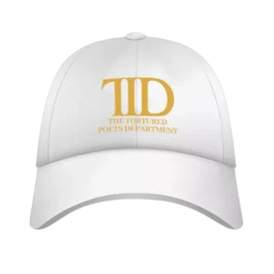THE TORTURED POETS DEPARTMENT- CASQUETTE SPORTBACK BLANC Gold Font