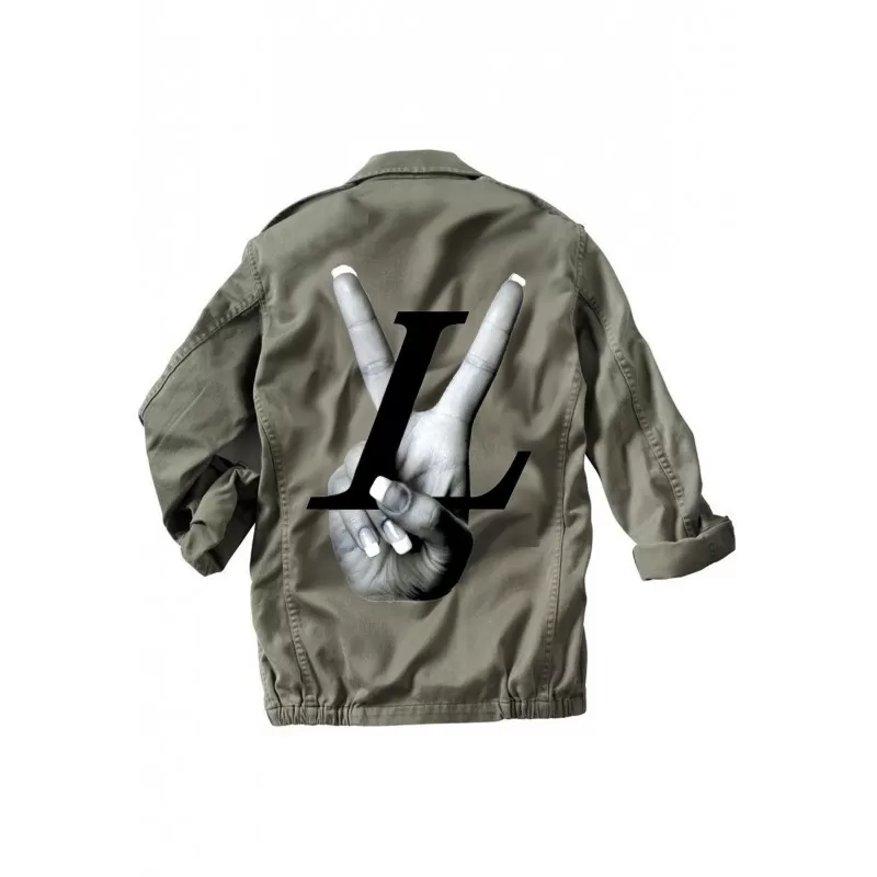 VESTE MILITAIRE PEACE AND LOVE 3 VESTE MILITAIRE PEACE AND LOVE